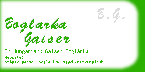 boglarka gaiser business card